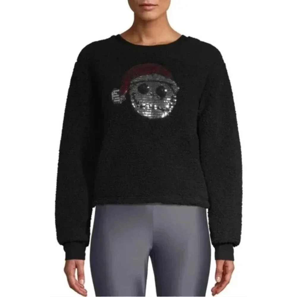 Disney Jack Skellington Nightmare Before Christmas Sherpa Sweatshirt Size Small
